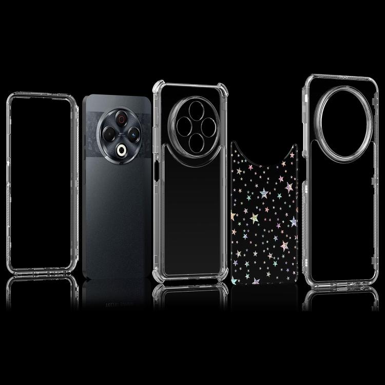 For Tecno Spark 30 4G Transparent Acrylic Laser Paper Phone Case