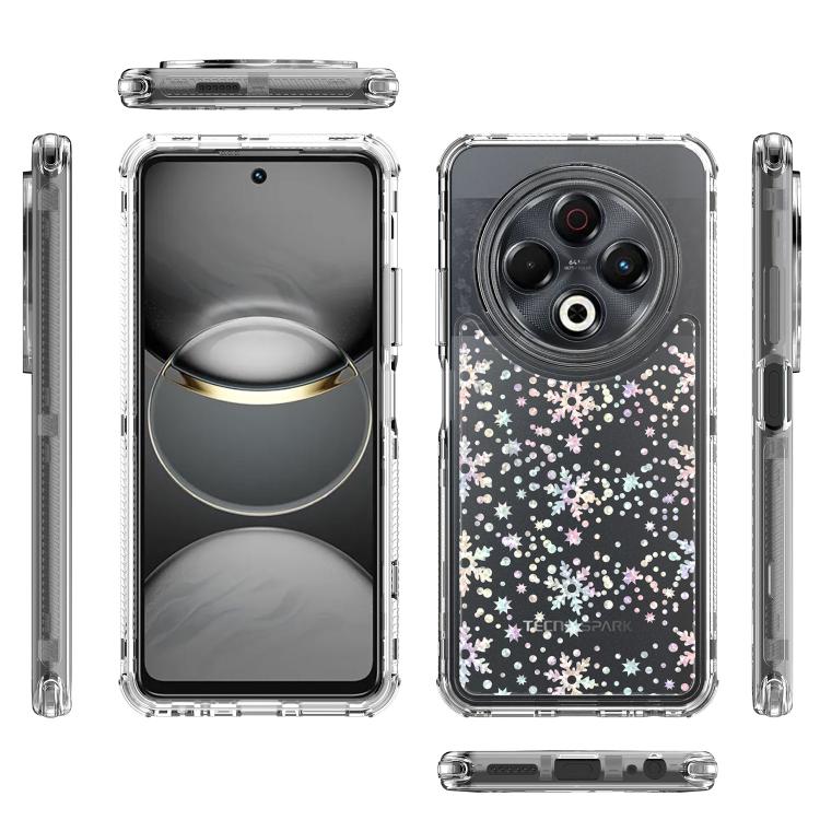 For Tecno Spark 30 4G Transparent Acrylic Laser Paper Phone Case