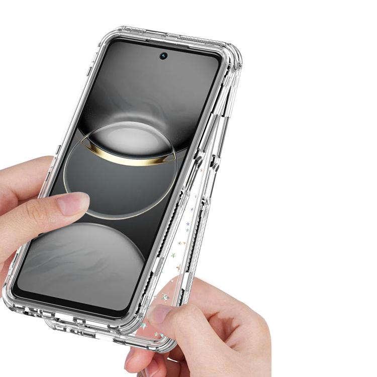 For Tecno Spark 30 4G Transparent Acrylic Laser Paper Phone Case