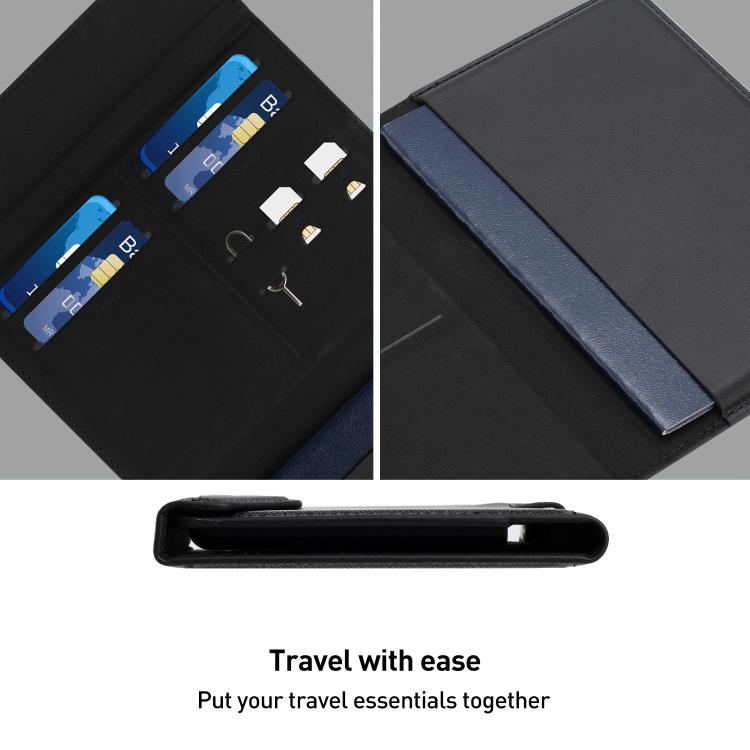 Multifunctional RFID Blocking Passport Book with Long Lanyard