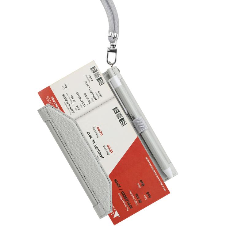 Multifunctional RFID Blocking Passport Book with Long Lanyard
