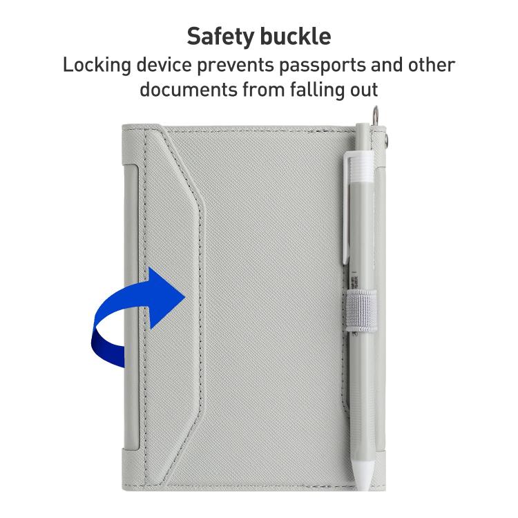 Multifunctional RFID Blocking Passport Book with Long Lanyard
