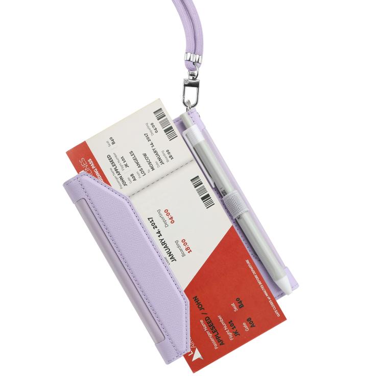 Multifunctional RFID Blocking Passport Book with Long Lanyard