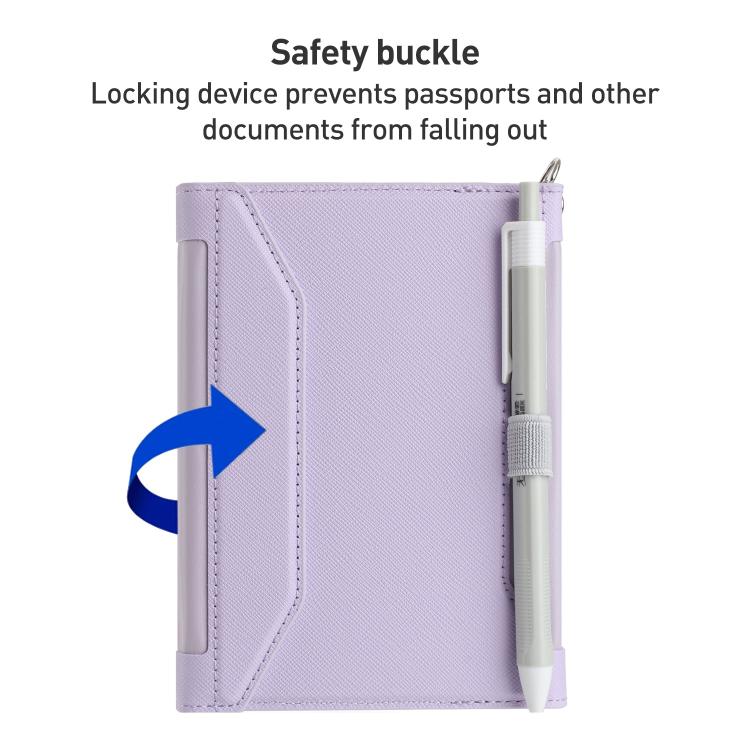 Multifunctional RFID Blocking Passport Book with Long Lanyard