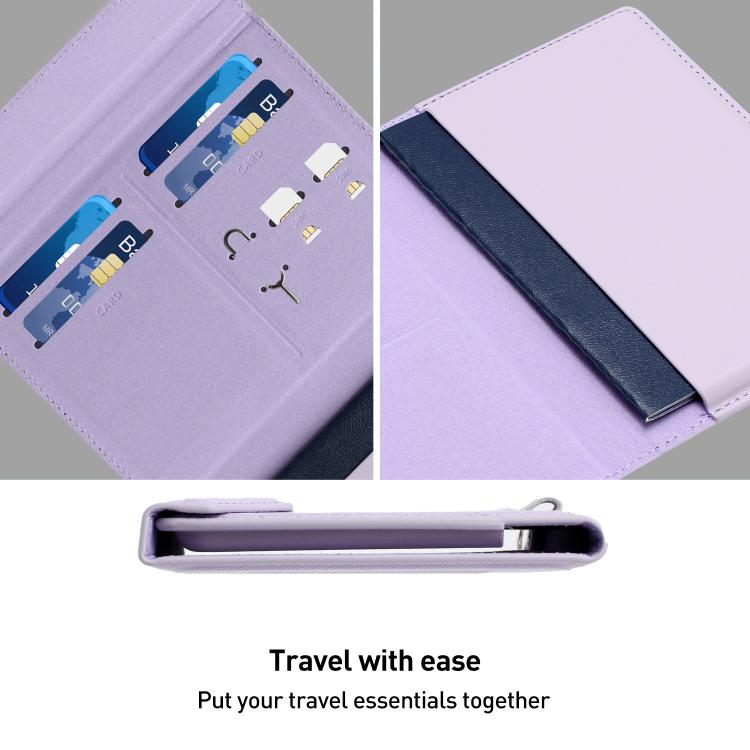 Multifunctional RFID Blocking Passport Book with Long Lanyard