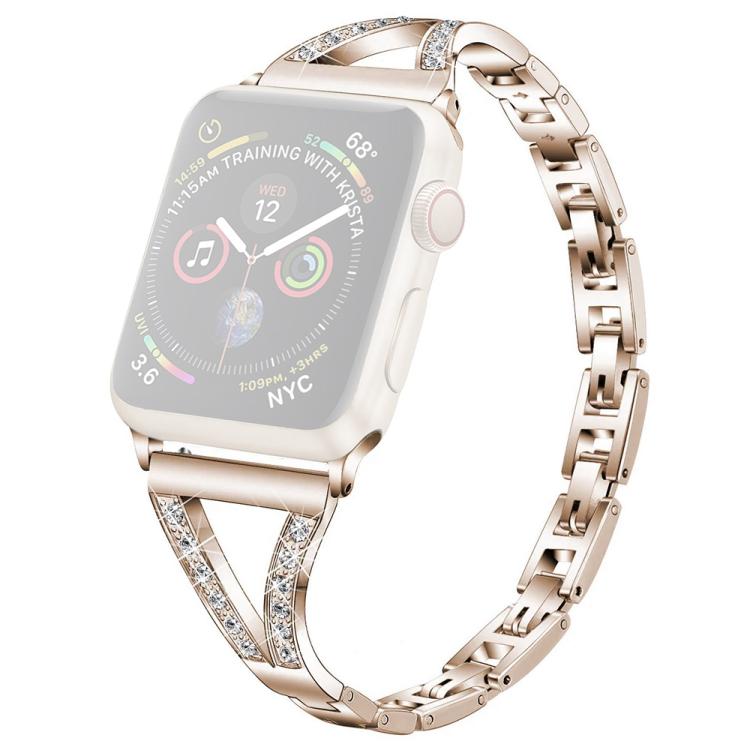 For Apple Watch 42 / 44 / 45 / 46 / 49mm xDfind Herringbone Diamond Stainless Steel Watch Band