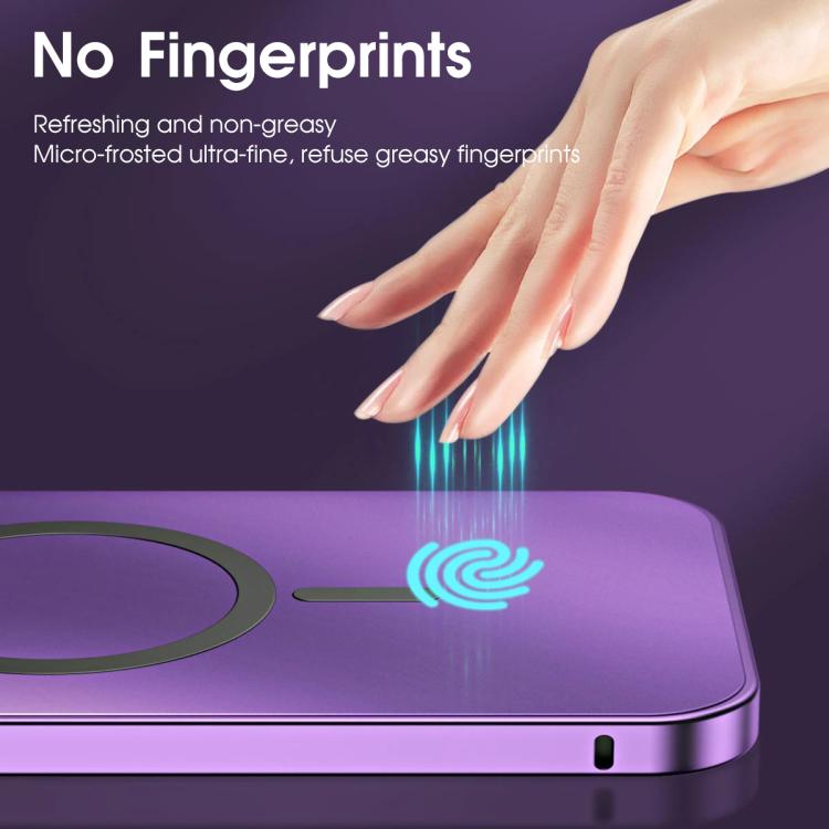 For iPhone 15 Pro Spring Buckle MagSafe Magnetic Metal Phone Case