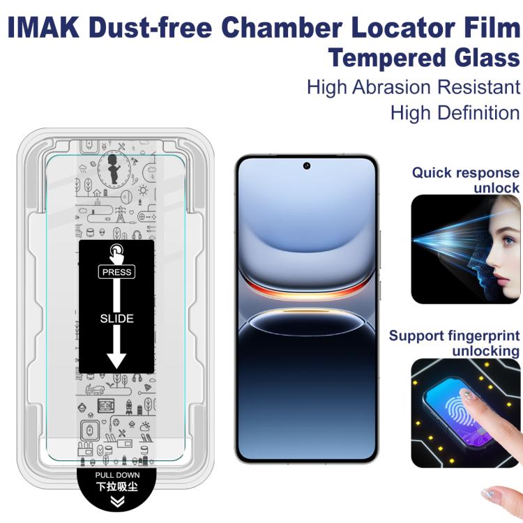 For vivo iQOO 13 imak Dust-free Chamber Locator H Series Tempered Glass Film