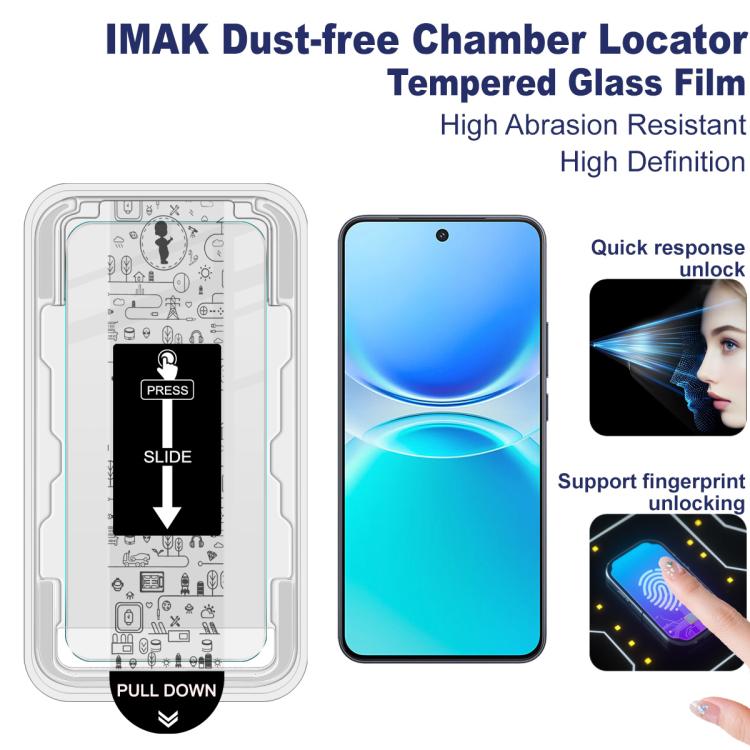 For vivo Y500 Pro 5G imak Dust-free Chamber Locator H Series Tempered Glass Film