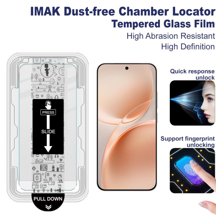 For vivo S50 5G imak Dust-free Chamber Locator H Series Tempered Glass Film