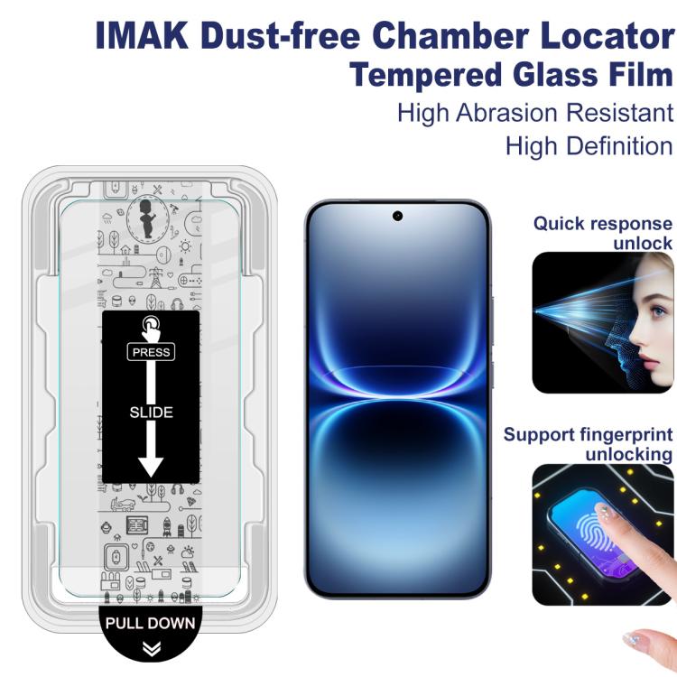 For vivo iQOO 15 Ultra 5G imak Dust-free Chamber Locator H Series Tempered Glass Film