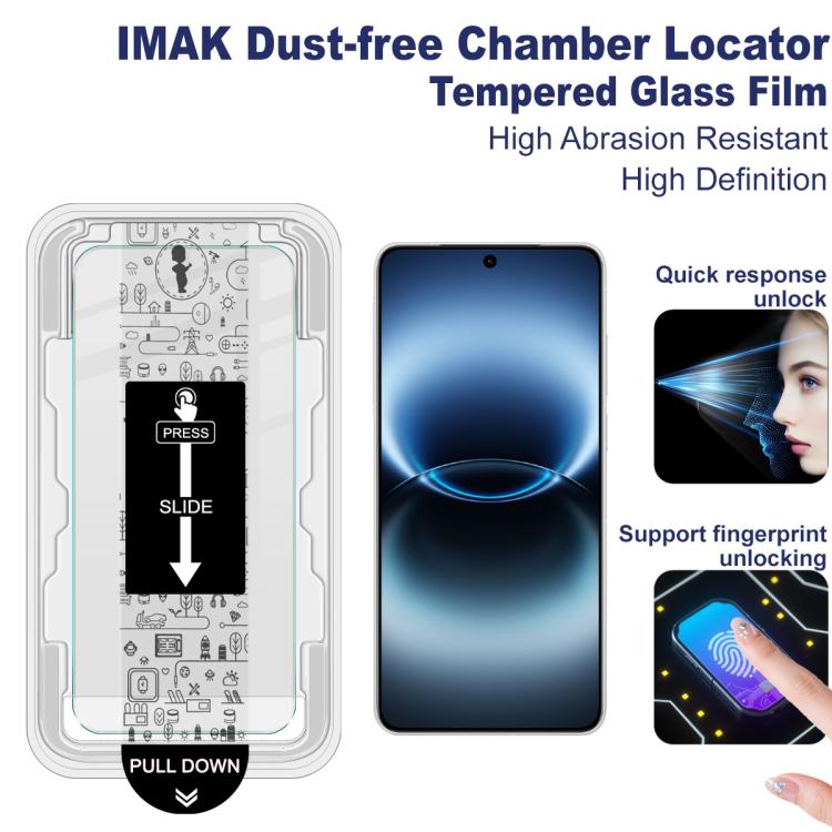 For vivo X300 Ultra imak Dust-free Chamber Locator H Series Tempered Glass Film