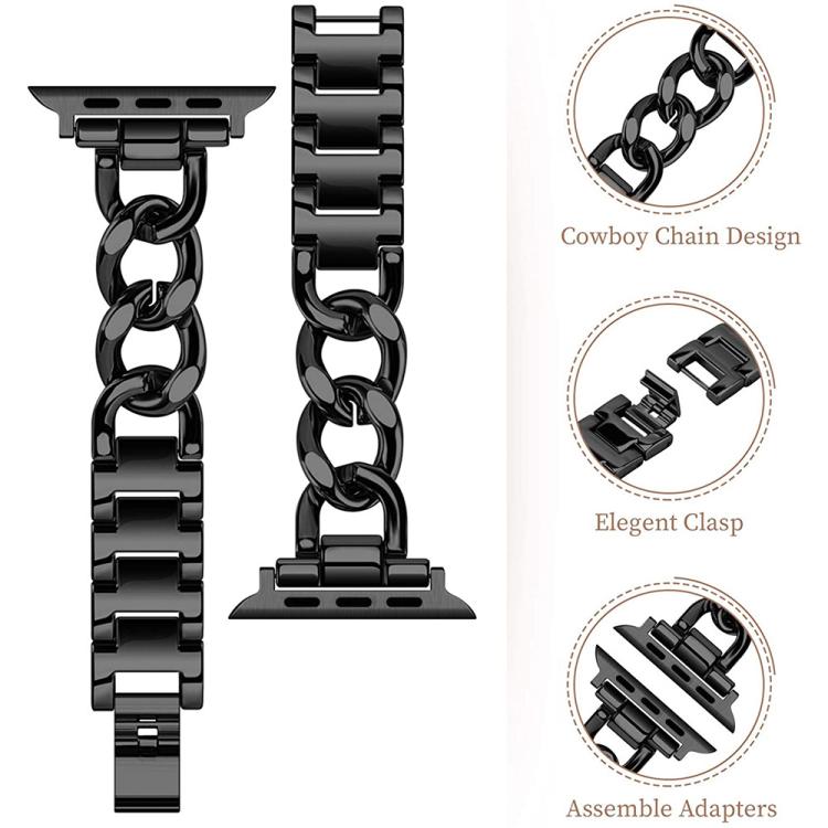 For Apple Watch 42 / 44 / 45 / 46 / 49mm xDfind Double Circle Metal Watch Band