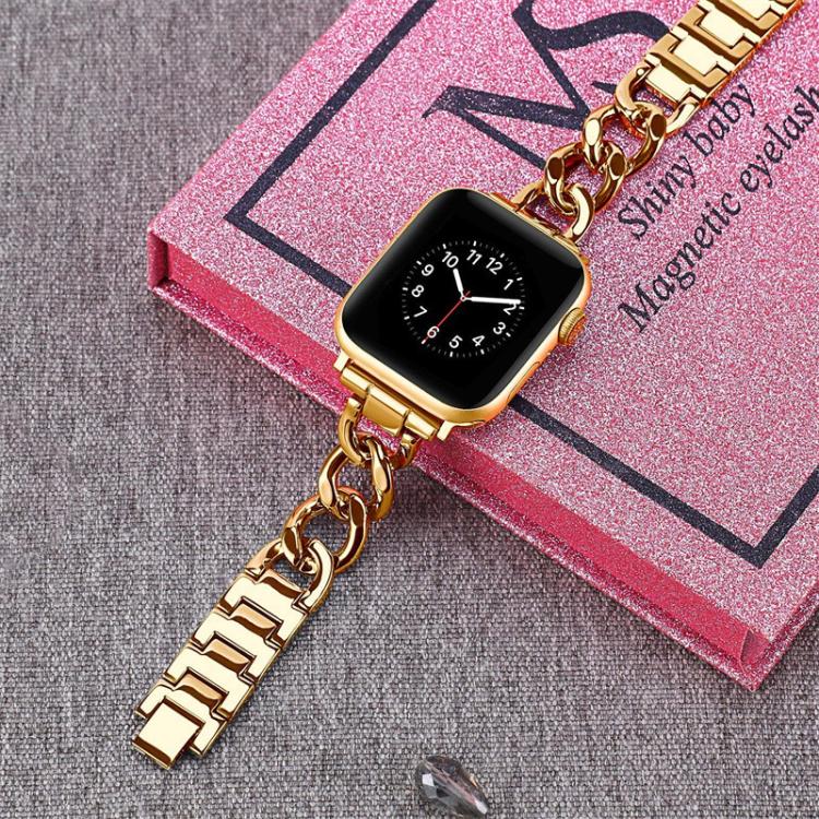 For Apple Watch 42 / 44 / 45 / 46 / 49mm xDfind Double Circle Metal Watch Band