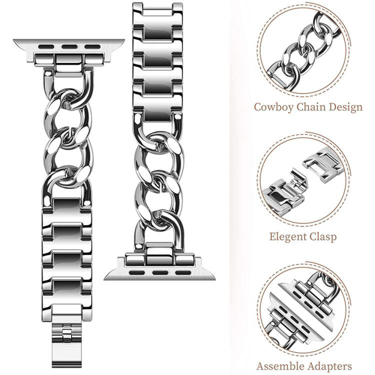 For Apple Watch 38 / 40 / 41 / S10 42mm xDfind Double Circle Metal Watch Band