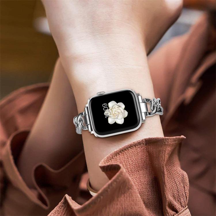 For Apple Watch 38 / 40 / 41 / S10 42mm xDfind Double Circle Metal Watch Band