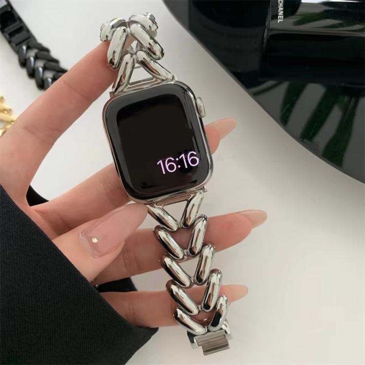 For Apple Watch 42 / 44 / 45 / 46 / 49mm xDfind V-shaped Metal Watch Band