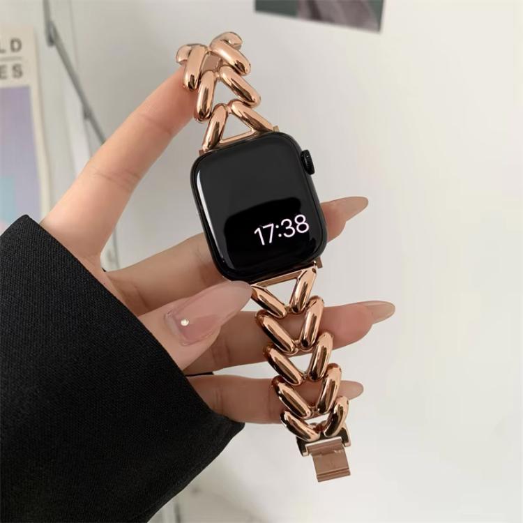 For Apple Watch 38 / 40 / 41 / S10 42mm xDfind V-shaped Metal Watch Band