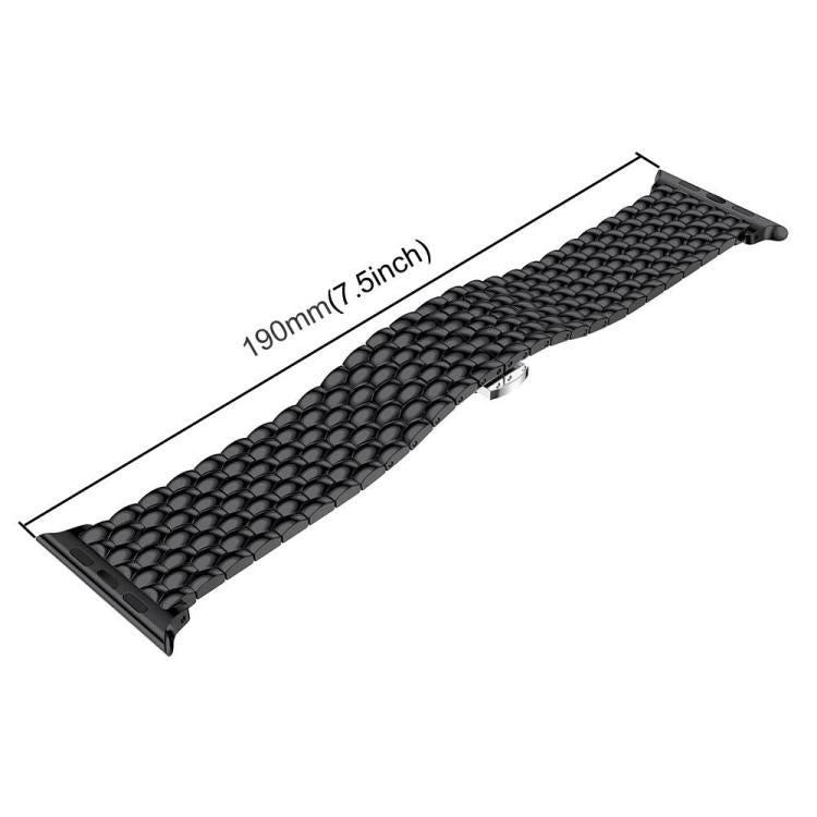 For Apple Watch 42 / 44 / 45 / 46 / 49mm xDfind Dragon Texture Metal Watch Band