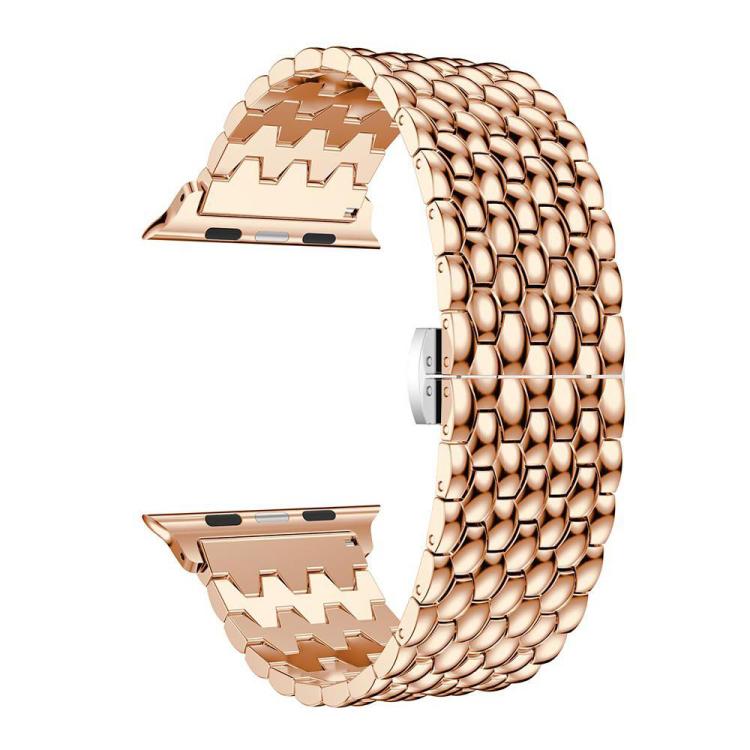 For Apple Watch 42 / 44 / 45 / 46 / 49mm xDfind Dragon Texture Metal Watch Band