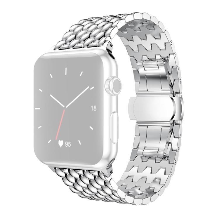 For Apple Watch 42 / 44 / 45 / 46 / 49mm xDfind Dragon Texture Metal Watch Band