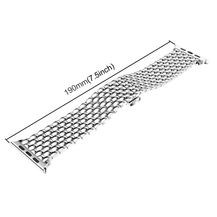 For Apple Watch 42 / 44 / 45 / 46 / 49mm xDfind Dragon Texture Metal Watch Band