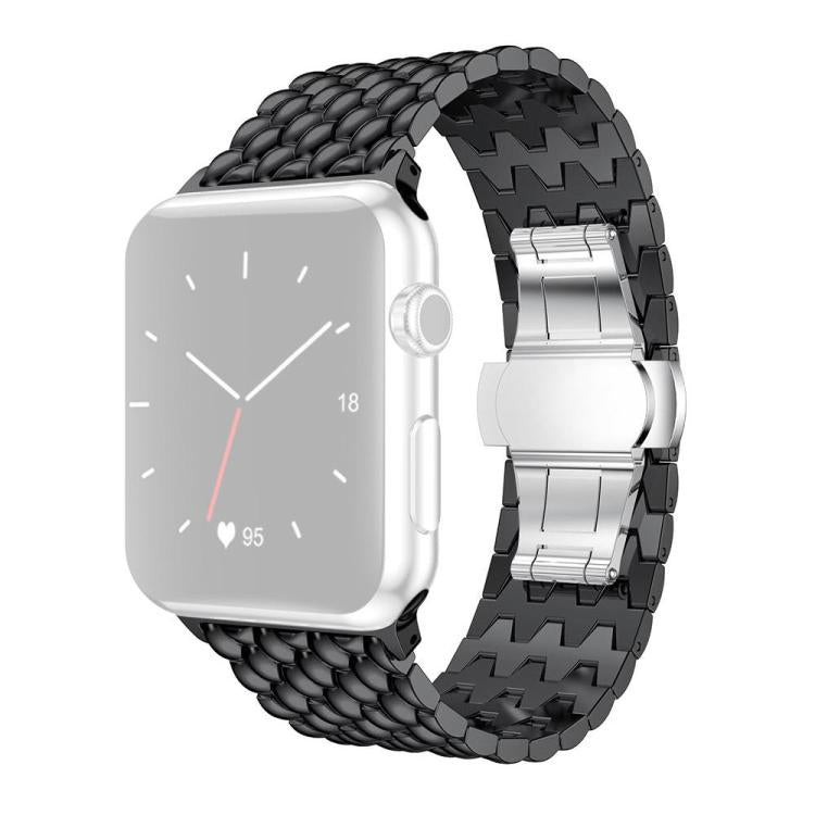 For Apple Watch 38 / 40 / 41 / S10 42mm xDfind Dragon Texture Metal Watch Band