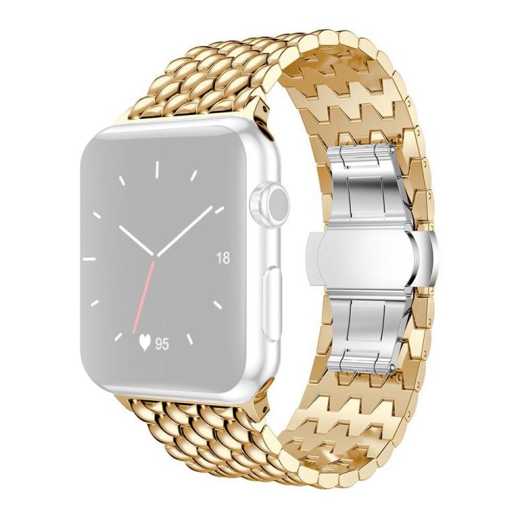 For Apple Watch 38 / 40 / 41 / S10 42mm xDfind Dragon Texture Metal Watch Band