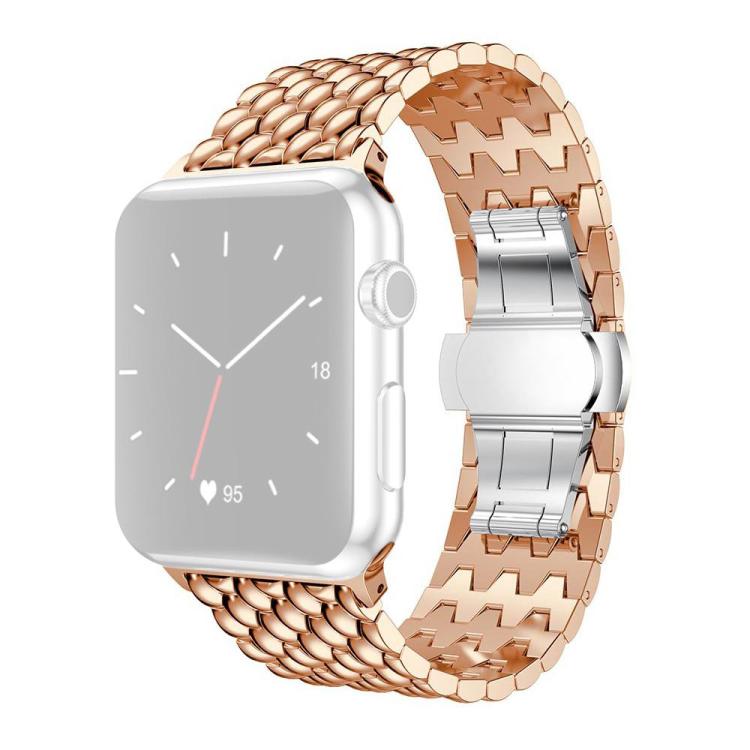 For Apple Watch 38 / 40 / 41 / S10 42mm xDfind Dragon Texture Metal Watch Band