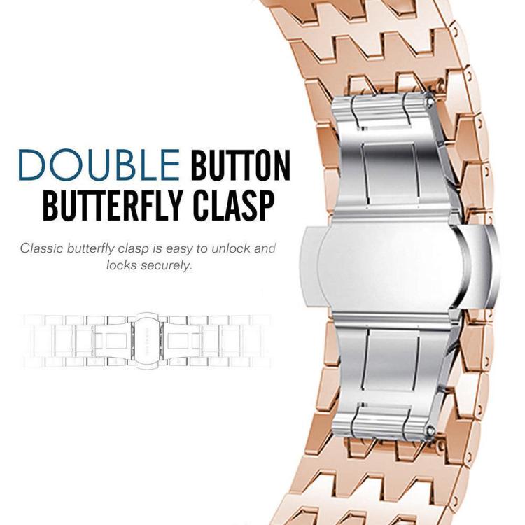 For Apple Watch 38 / 40 / 41 / S10 42mm xDfind Dragon Texture Metal Watch Band