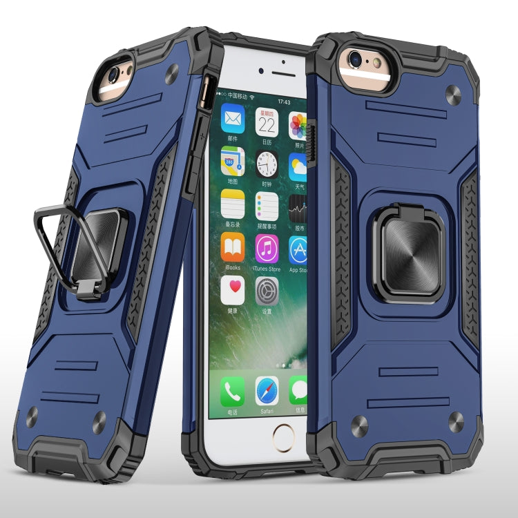 For iPhone 6 & 6s Magnetic Armor Shockproof TPU + PC Case with Metal Ring Holder