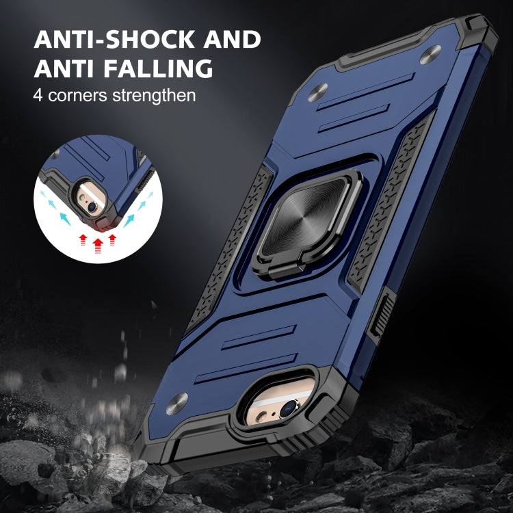 For iPhone 6 & 6s Magnetic Armor Shockproof TPU + PC Case with Metal Ring Holder