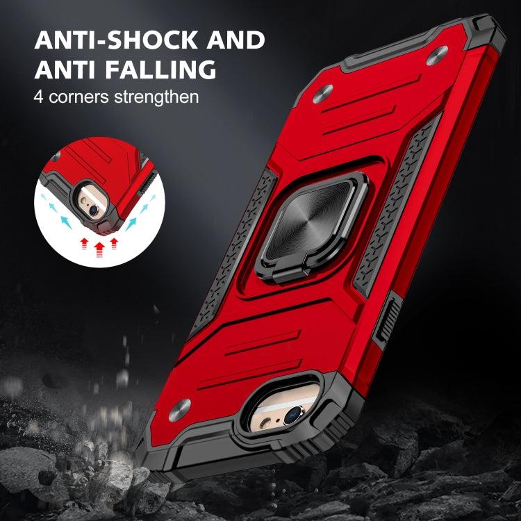 For iPhone 6 & 6s Magnetic Armor Shockproof TPU + PC Case with Metal Ring Holder