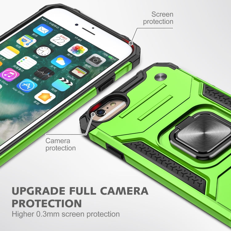 For iPhone 6 & 6s Magnetic Armor Shockproof TPU + PC Case with Metal Ring Holder