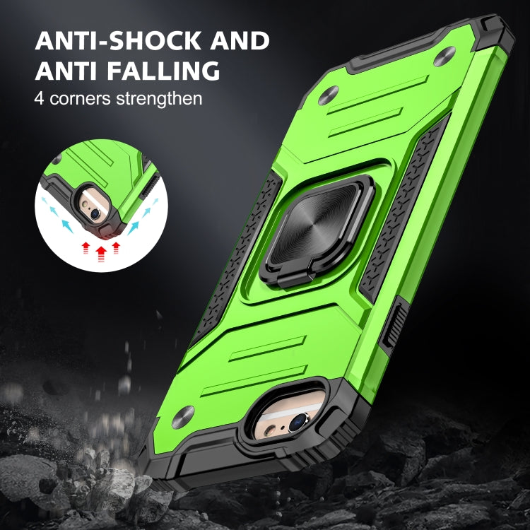 For iPhone 6 & 6s Magnetic Armor Shockproof TPU + PC Case with Metal Ring Holder