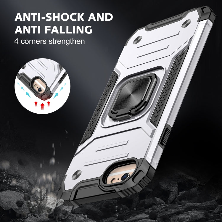For iPhone 6 & 6s Magnetic Armor Shockproof TPU + PC Case with Metal Ring Holder
