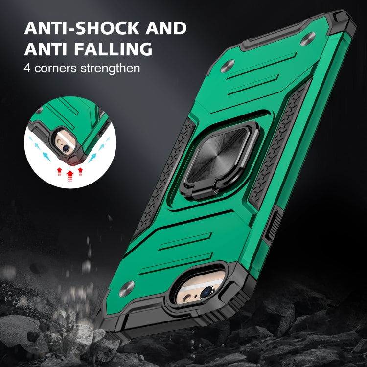 For iPhone 6 & 6s Magnetic Armor Shockproof TPU + PC Case with Metal Ring Holder