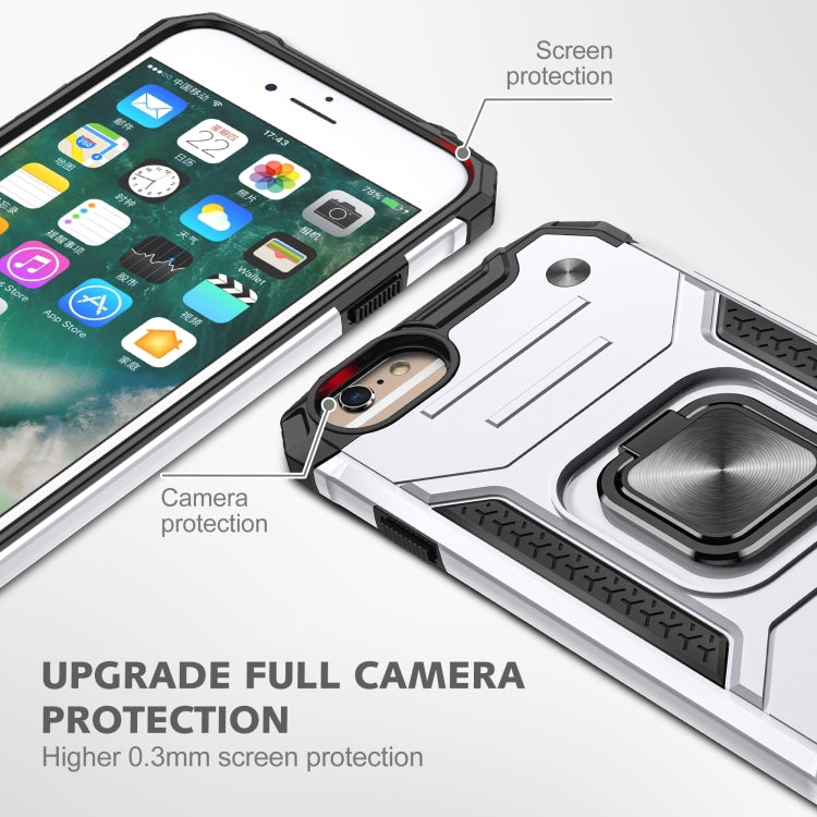 For iPhone 6 Plus & 6s Plus Magnetic Armor Shockproof TPU + PC Case with Metal Ring Holder