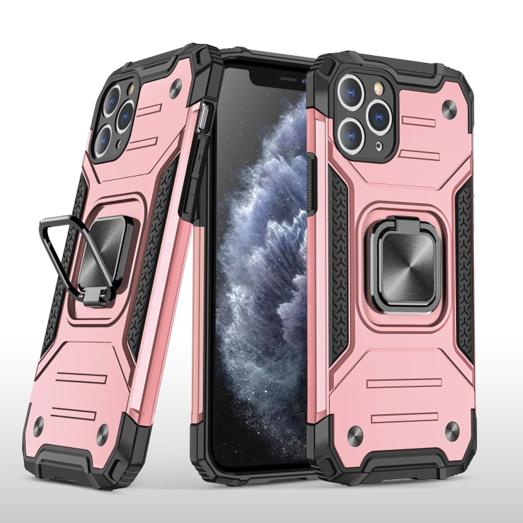 For iPhone 11 Magnetic Armor Shockproof TPU + PC Case with Metal Ring Holder