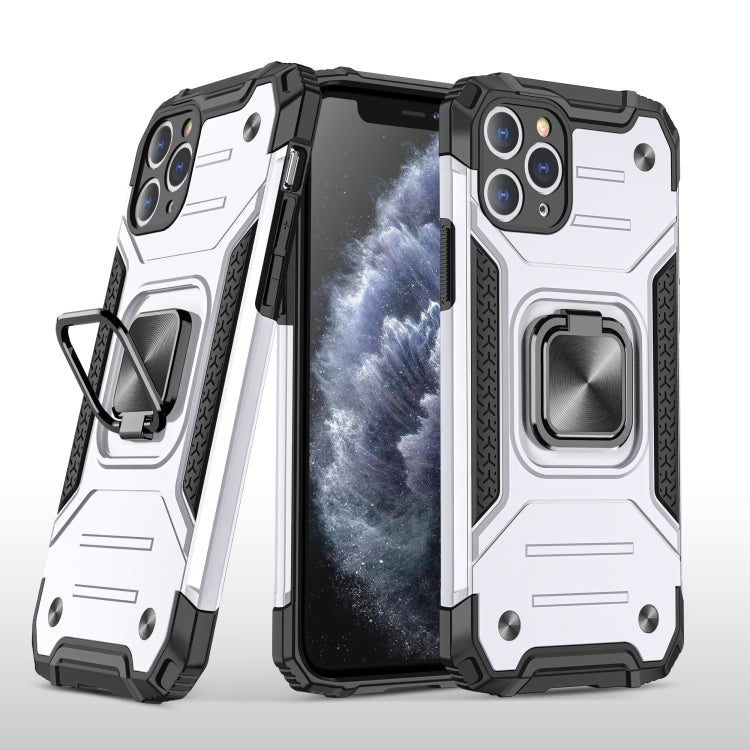 For iPhone 11 Magnetic Armor Shockproof TPU + PC Case with Metal Ring Holder