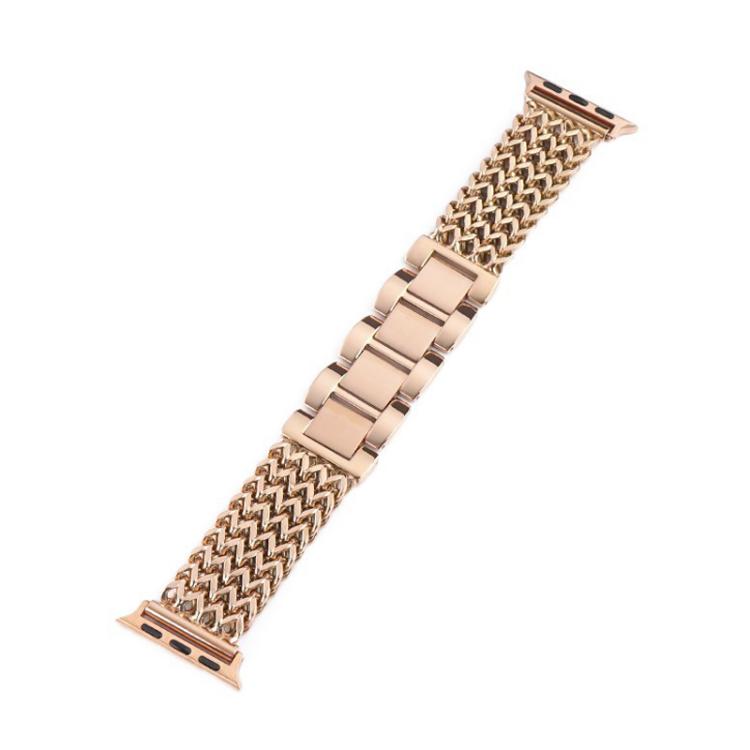 For Apple Watch 42 / 44 / 45 / 46 / 49mm xDfind Herringbone Braided Stainless Steel Watch Band