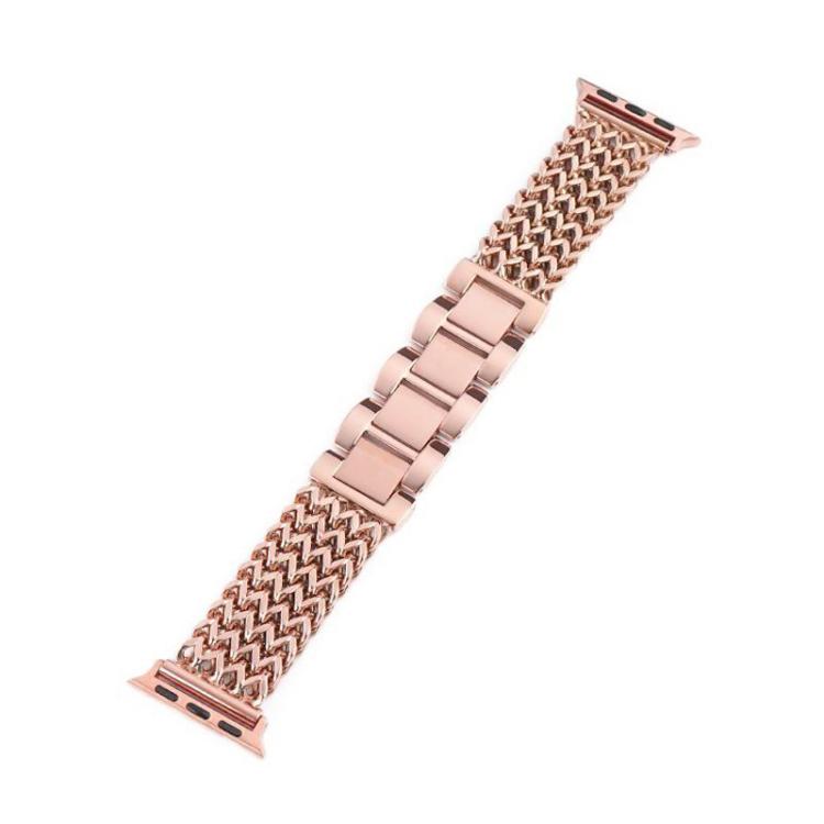 For Apple Watch 38 / 40 / 41 / S10 42mm xDfind Herringbone Braided Stainless Steel Watch Band
