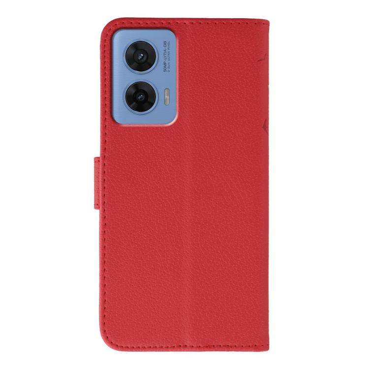 For Motorola G96 5G Feather Pattern Litchi Texture Leather Phone Case