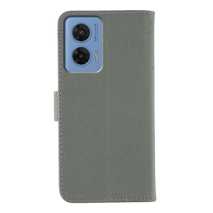 For Motorola G96 5G Feather Pattern Litchi Texture Leather Phone Case