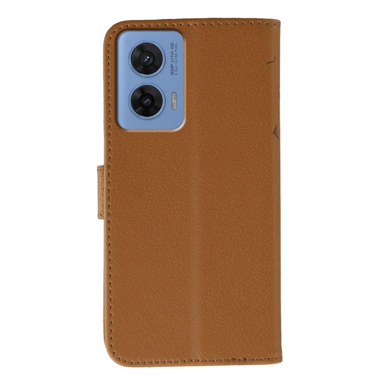For Motorola G96 5G Feather Pattern Litchi Texture Leather Phone Case