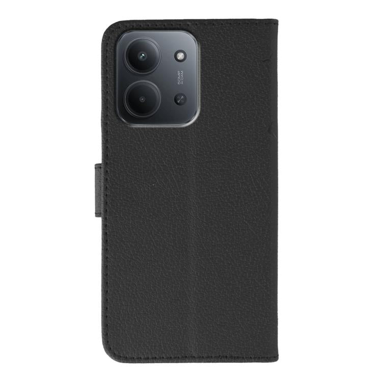 For Redmi 15C 5G / 4G Global 171mm Feather Pattern Litchi Texture Leather Phone Case