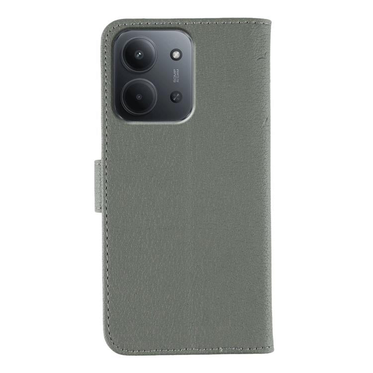 For Redmi 15C 5G / 4G EU 173mm Feather Pattern Litchi Texture Leather Phone Case
