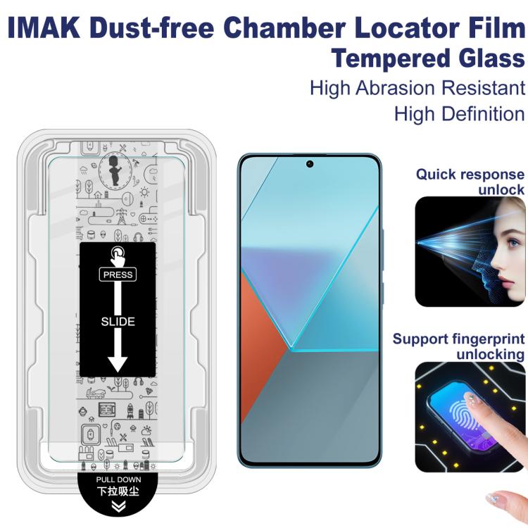For Redmi Note 13 Pro / POCO X6 imak Dust-free Chamber Locator H Series Tempered Glass Film