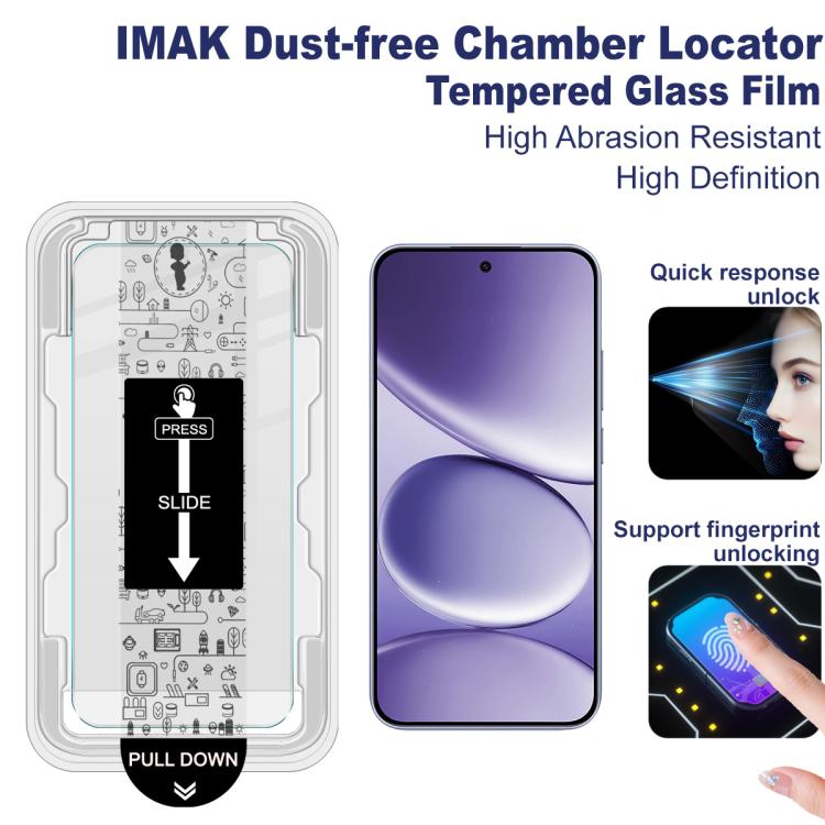 For Redmi Note 15 Pro 5G 163.6 Global imak Dust-free Chamber Locator H Series Tempered Glass Film