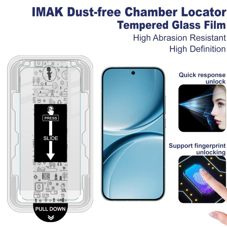For Redmi Turbo 5 5G / Poco X8 Pro 5G imak Dust-free Chamber Locator H Series Tempered Glass Film
